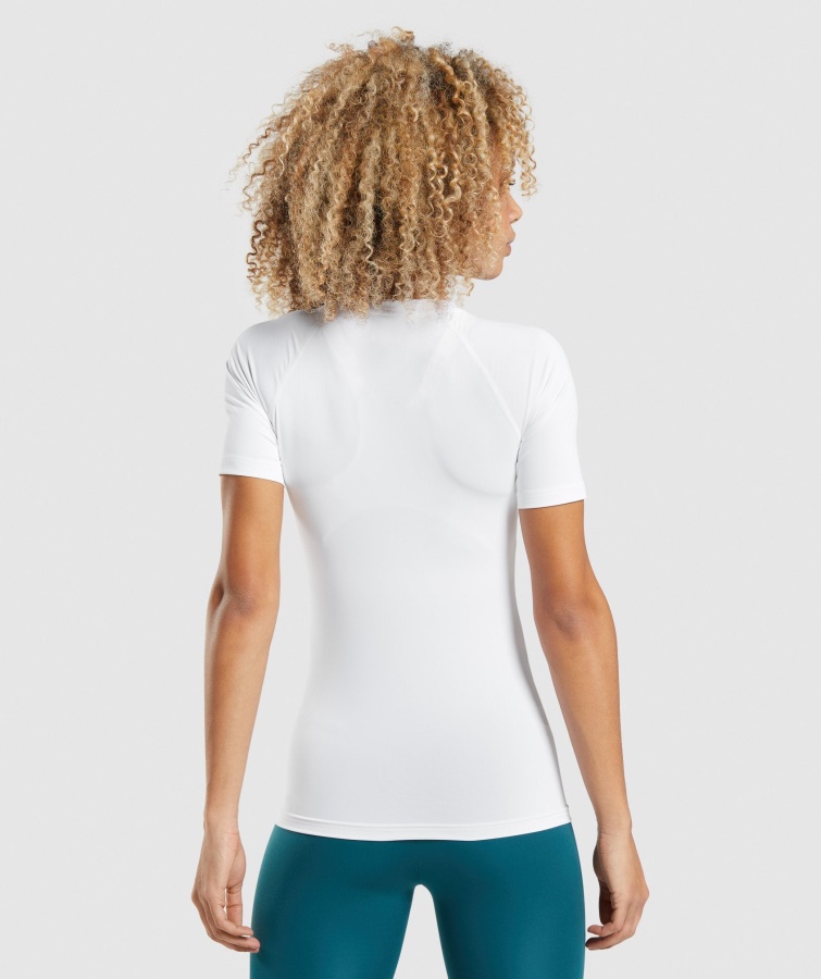 Camiseta Interior De Entrenamiento Blanca Gymshark