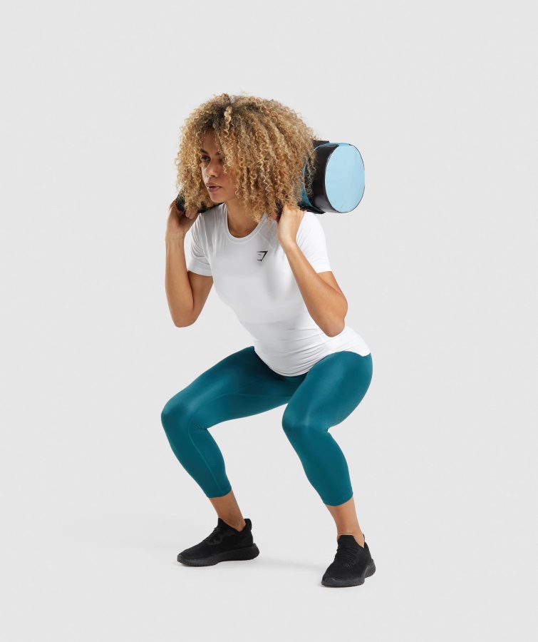 Camiseta Interior De Entrenamiento Blanca Gymshark