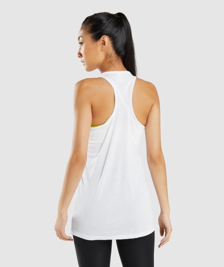 Gymshark Chaleco De Entrenamiento Blanco Oversize