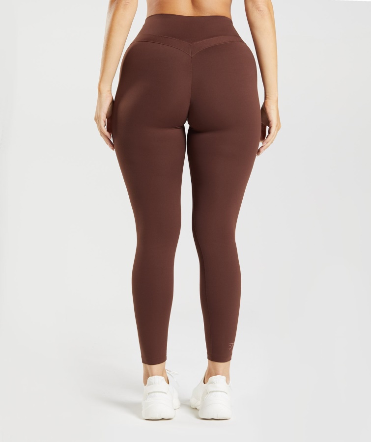 Gymshark Whitney Leggings De Tiro Alto Reavivar Marrón