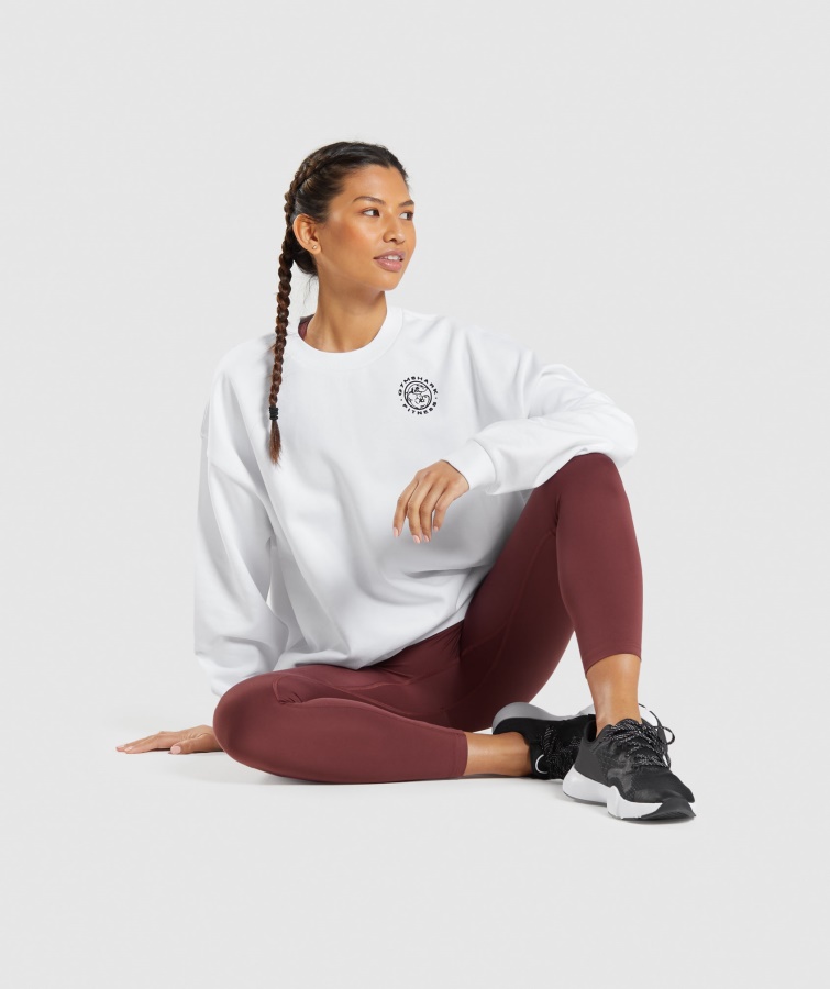 Sudadera Con Gráfico Legacy Gymshark Blanco