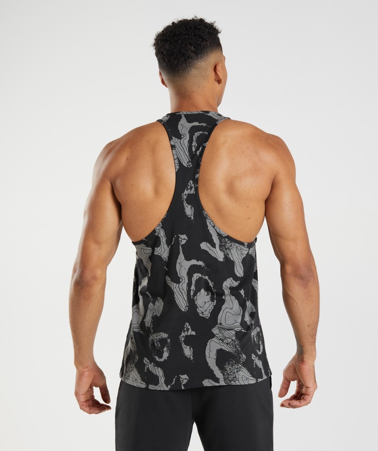 Mapa Estampado Larguero Estampado Negro Gymshark