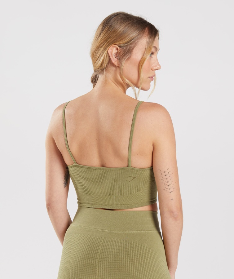 Pausa Bralette Sin Costuras Griffin Verde Gymshark