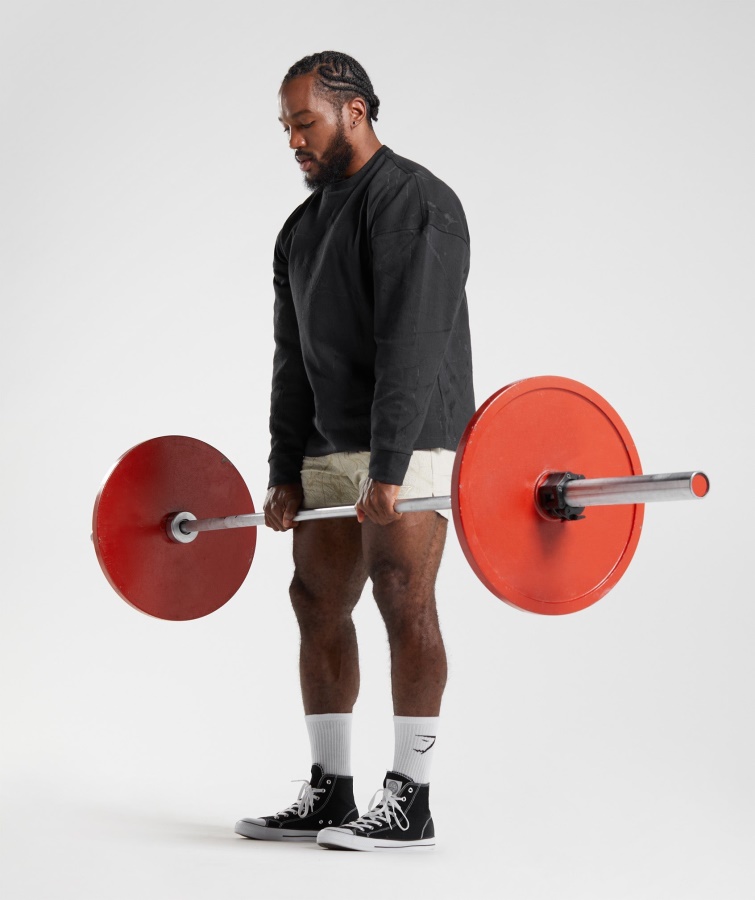 Gymshark De Impresión Negra De Power Crew