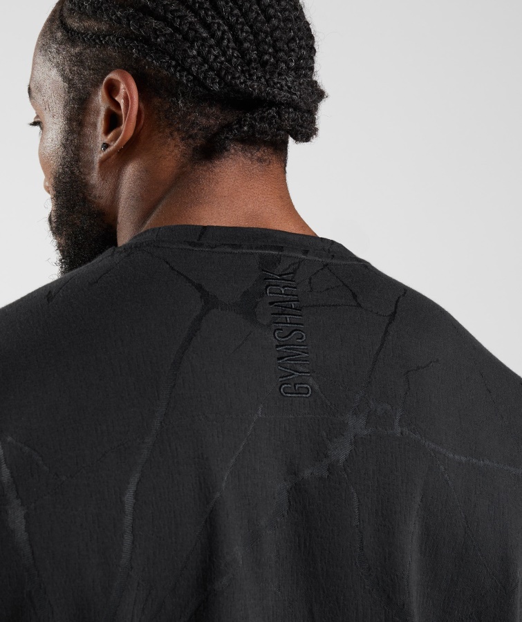 Gymshark De Impresión Negra De Power Crew