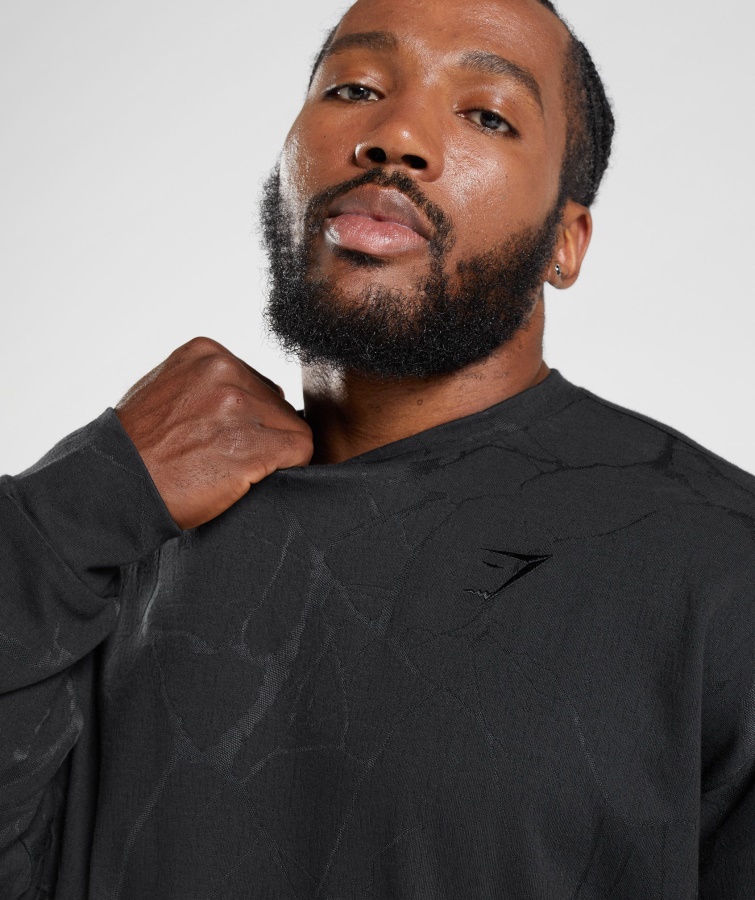 Gymshark De Impresión Negra De Power Crew