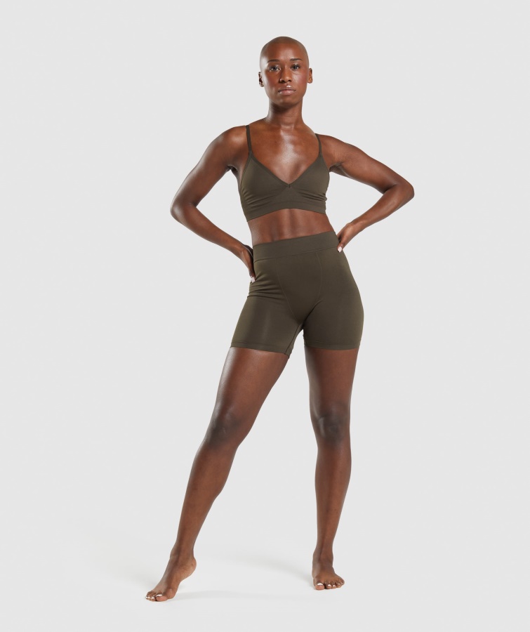 Bóxer Sin Costuras Espresso Marrón Gymshark