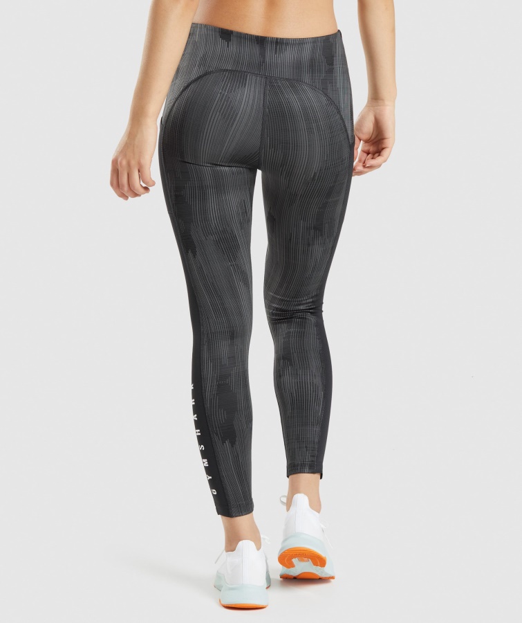 Leggins Sport Estampado Gymshark Negro