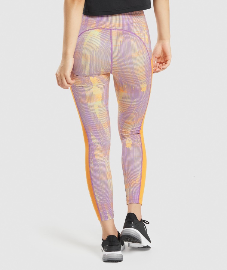 Leggins Sport Estampado Naranja Gymshark