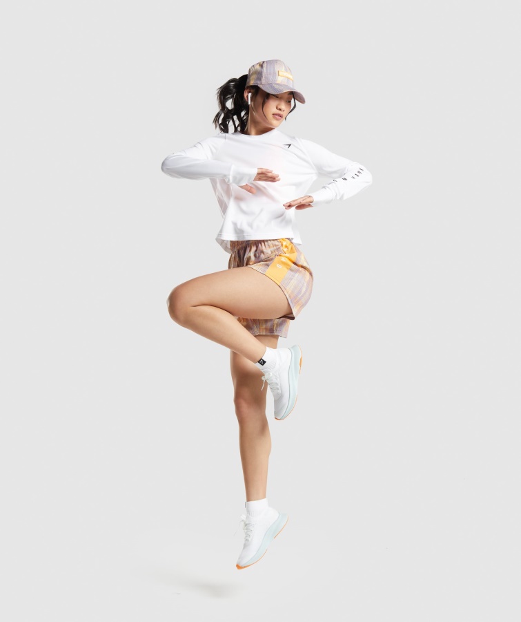 Camiseta Sport Manga Larga Holgada Blanca Gymshark