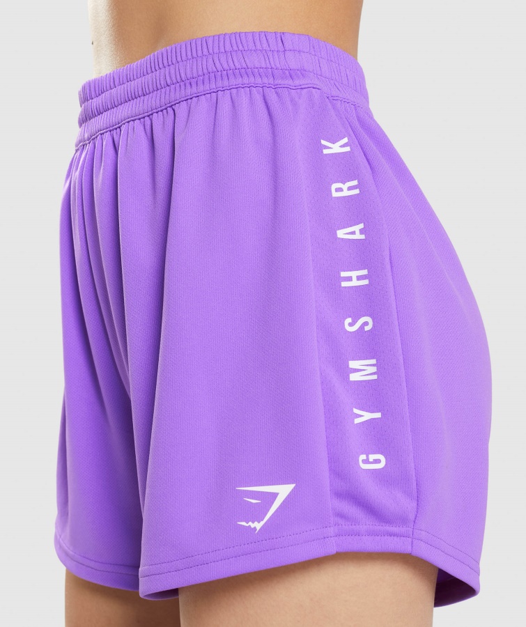 Pantalones Cortos Deportivos Sueltos De Color Púrpura Brillante Gymshark