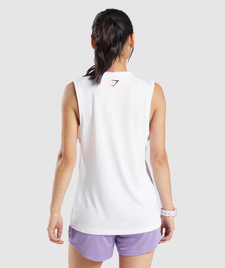 Camiseta Sport Suelta Gymshark Blanca