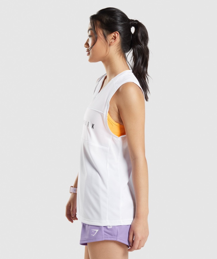 Camiseta Sport Suelta Gymshark Blanca