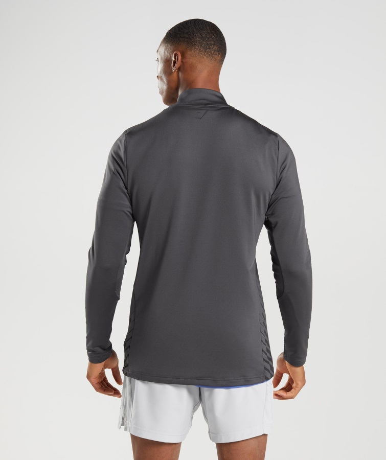 Sport Stripe 1-4 Zip Gris ónix Gymshark