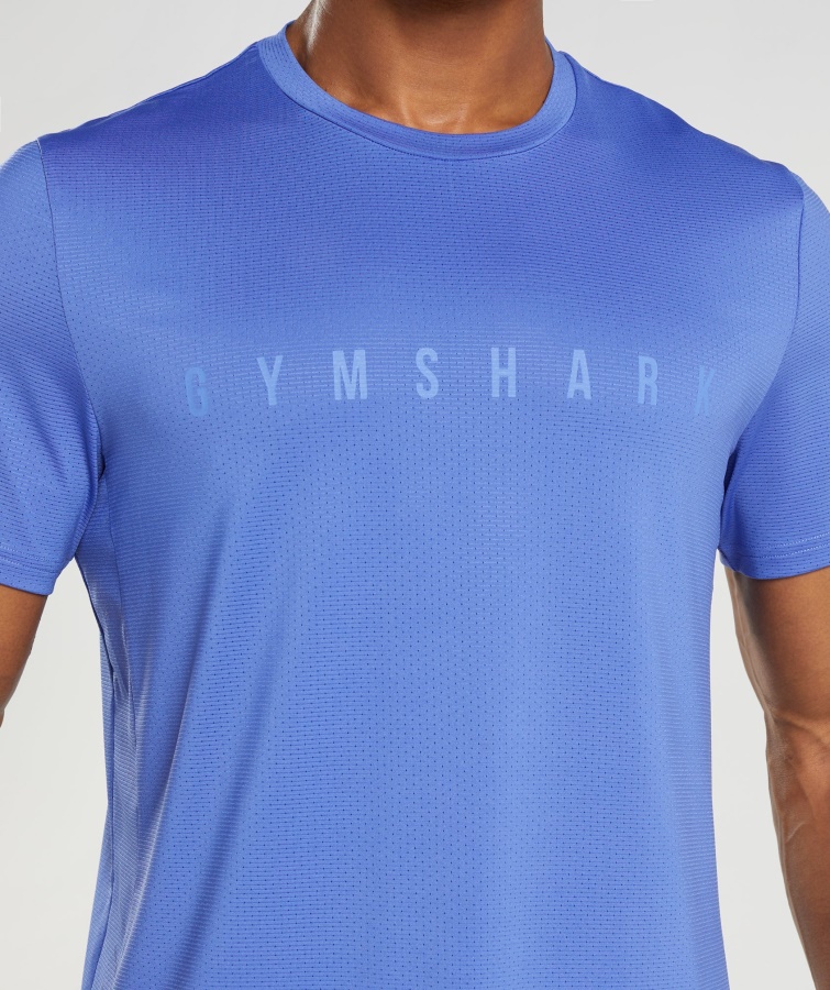 Camiseta Sport Raya Corte Azul Gymshark