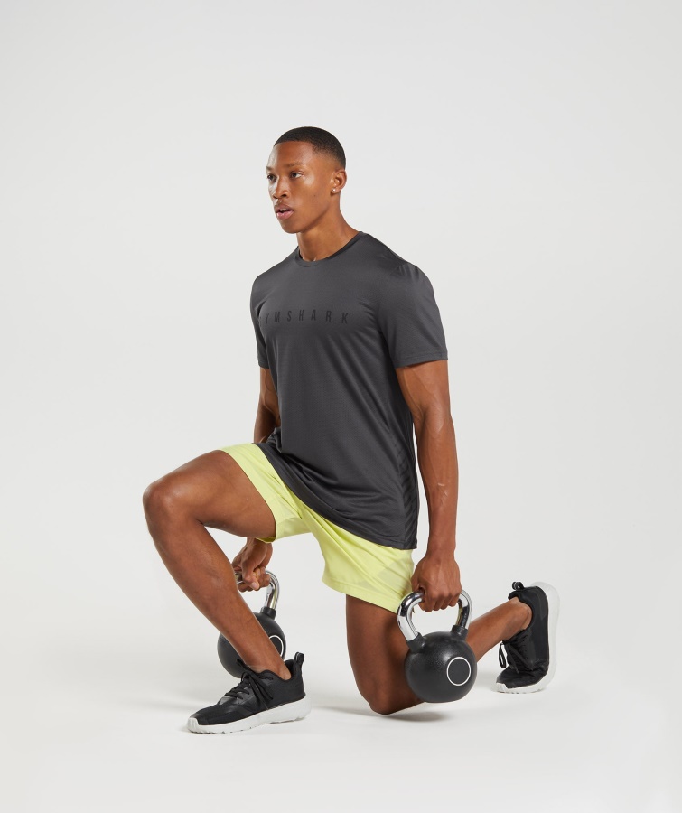 Camiseta Sport Stripe Gris ónix Gymshark