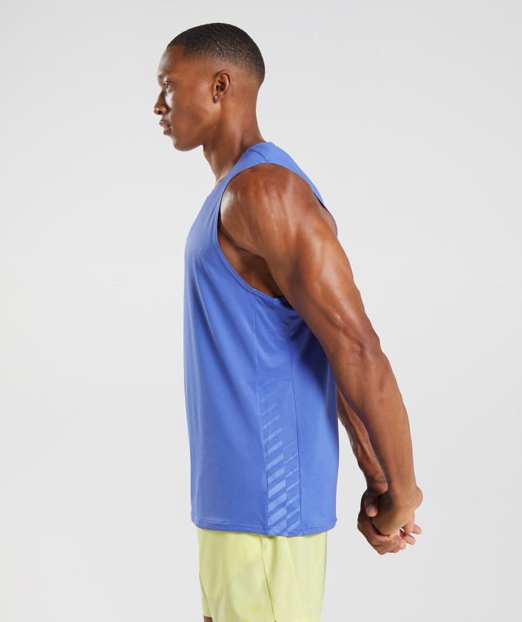 Sport Stripe Tank Court Blue Gymshark