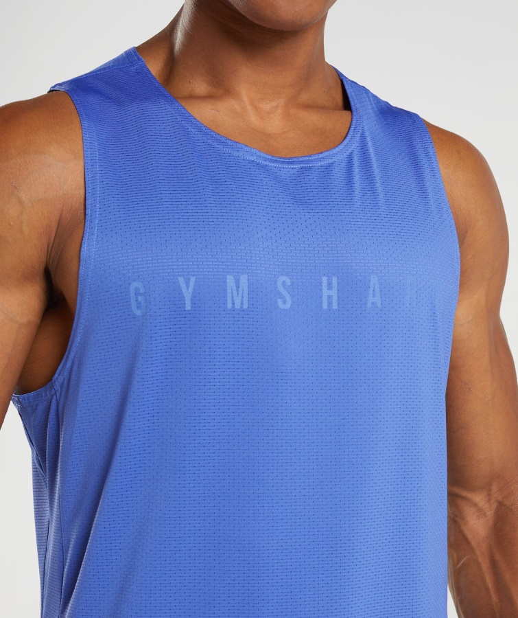 Sport Stripe Tank Court Blue Gymshark