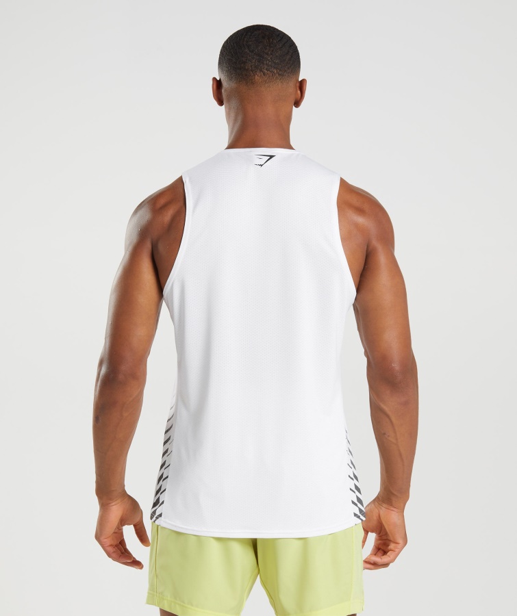 Camiseta Sport Stripe Blanca Gymshark