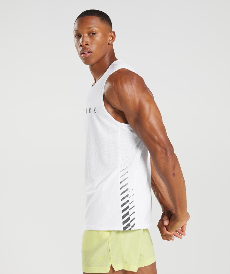 Camiseta Sport Stripe Blanca Gymshark