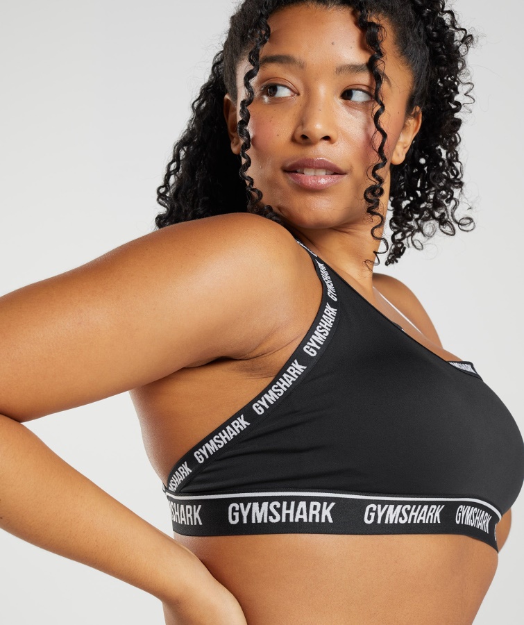 Sujetador Deportivo Strike Gymshark Blanco Y Negro