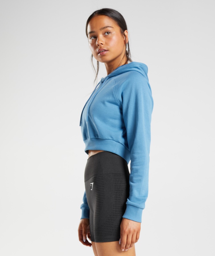Sudadera Corta De Entrenamiento Gymshark Azul Costero