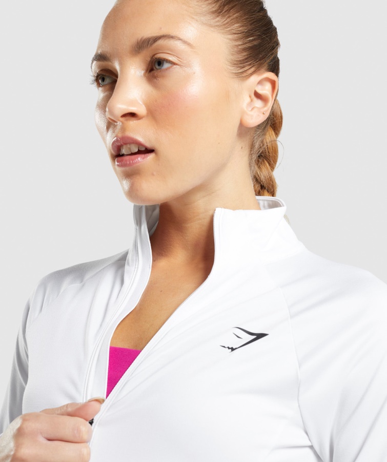 Chaqueta De Entrenamiento Blanca Gymshark