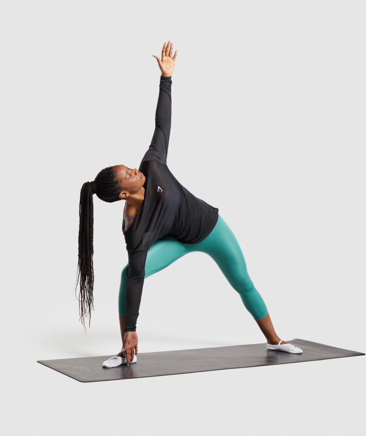 Camiseta De Entrenamiento De Manga Larga Extragrande Negra Gymshark