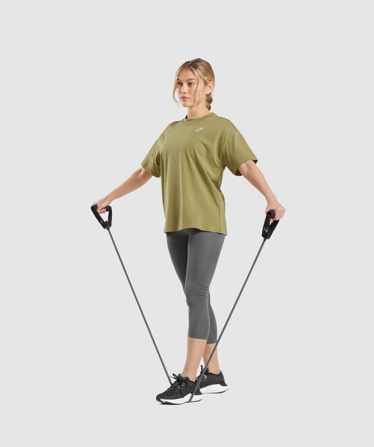 Camiseta De Entrenamiento Oversize Griffin Verde Gymshark