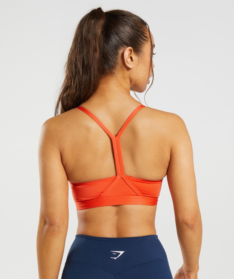 Sujetador Deportivo Cuello Pico Papaya Naranja Gymshark