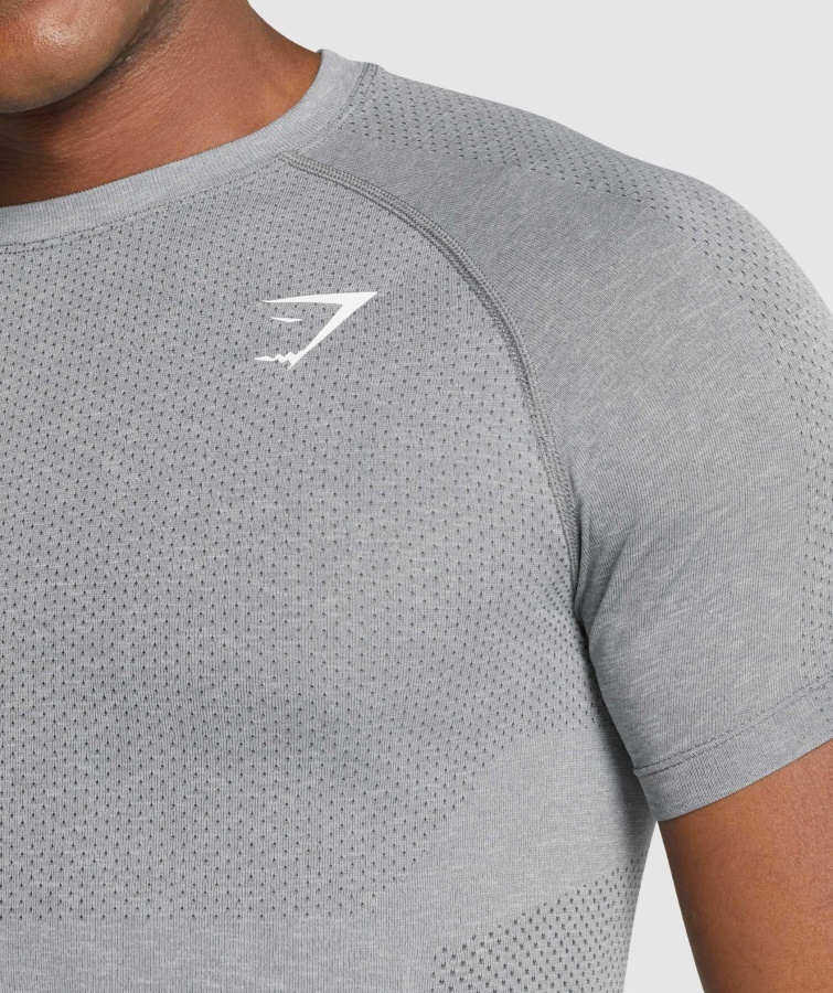 Vital Light Camiseta Sin Costuras Carbón Jaspeado Gymshark
