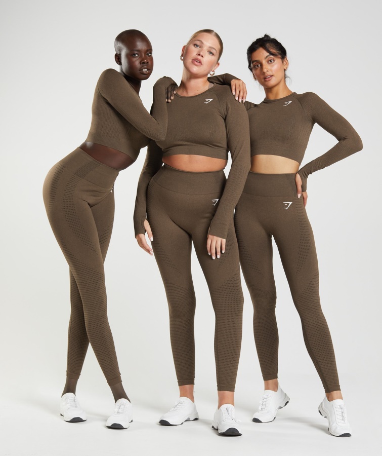 Legging Vital Sin Costuras 2.0 Espresso Jaspeado Gymshark