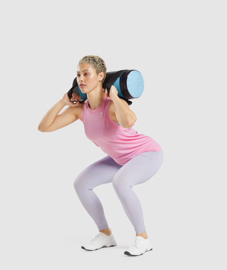 Vital Seamless 2.0 Tanque Suelto Ligero Sorbete Rosa Jaspeado Gymshark