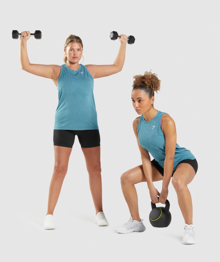 Tanque Ligero Vital Seamless 2.0 Tahoe Verde Azulado Jaspeado Gymshark