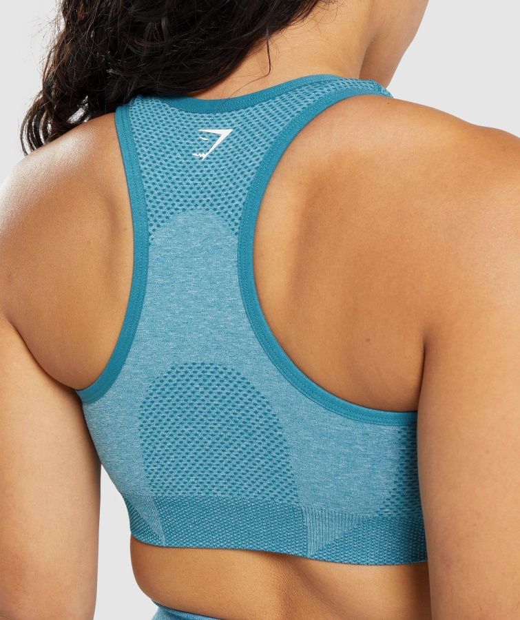 Sujetador Deportivo Vital Seamless 2.0 Tahoe Verde Azulado Jaspeado Gymshark