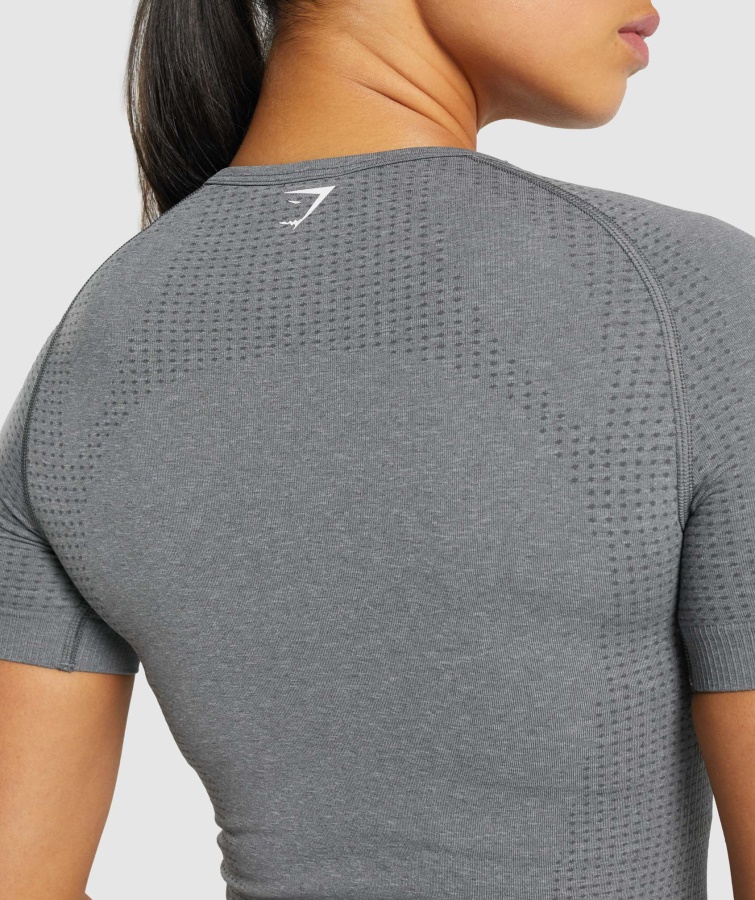 Camiseta Vital Seamless 2.0 Gris Ahumado Jaspeado Gymshark