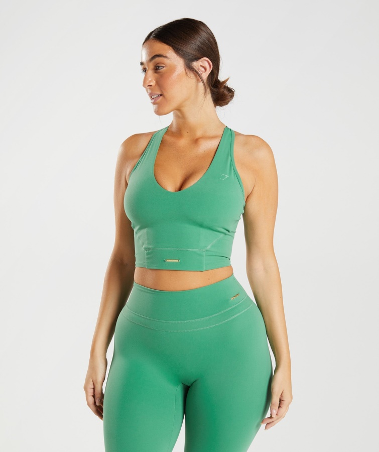 Camiseta Sin Mangas Whitney Gymshark Verde Palma